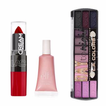 La Colors Lipstick Cream Candied - Eyeshadow Day To Night Daybreak - ELF Shimmering Pink Lemonade