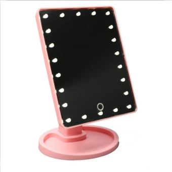 Ai Home 360 Degree Rotation Touch Screen Make Up Mirror Cosmetic Folding Portable Makeup Tool (Pink) - intl