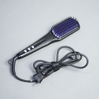 Anion LCD Temperature Display Electric Hair Straightener Massager Comb Brush Control 30second fast heating