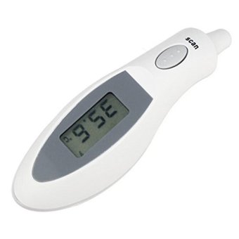 Foxnovo ET-100B Portable LCD Digital IR Infrared Ear Thermometer Body Temperature Gauge for Baby Kids Adult - Putih