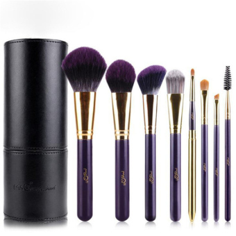MSQ Fashion Makeup Brush 8 Bamboo Charcoal Fiber Brushes Pearl(Purple)  