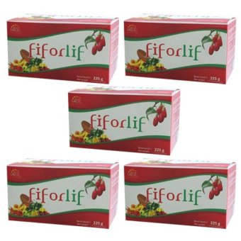 Fiforlif - Super Fiber & Detox Alami Kaya Nutrisi 15 Sachet/Box – 5 Box