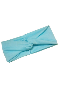 Velishy Women's Headband Cotton Turban Twist Knot Lake (Blue)