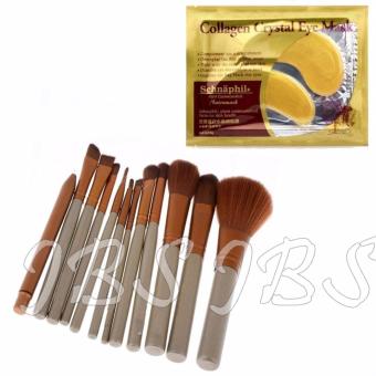 JBS Profesional Kuas 12 kemasan Kaleng N3 Brush Set - 12 Pcs - Collagen Crystal Eye Mask - Masker Mata