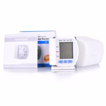 Portable Digital Wrist Blood Pressure Monitors Heart Rate Monitors Meter for Family Health Care - intl