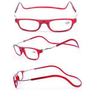 Hight Quality Store New Red Man Woman Folded Hanging Magnetic Reading Glass +1.0 +1.5 +2.0 +2.5 +3.0