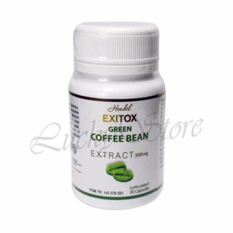 Lucky - Green Coffee Bean Pelangsing Alami Extract 500 Mg- Green Coffee Bean Hendel Exitox Extract 500Mg - 30 Kapsul