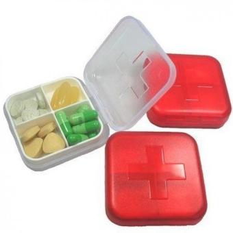 Kotak Obat Mini / Kotak Obat Saku - Merah