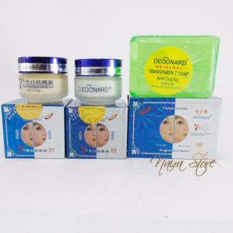 Paket Krim Deoonard Original Blue 7 Days 25gr - Cream Deoonard Biru Sabun Anti Jerawat
