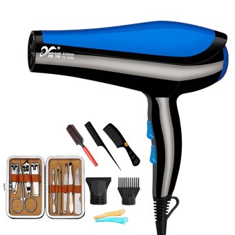 Pro 3200W 110/220V Hair Dryer Lonized Water Ceramic Ionic Fast Styling Blow Dryer Long Life AC Motor Salon&Home UseHair Drier (Color Blue) - Intl