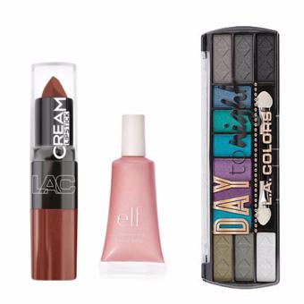 La Colors Lipstick Cream Latte - Eyeshadow Day To Night After Dark - ELF Shimmering Pink Lemonade