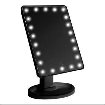 Fengsheng Cosmetic Make Up Vanity Illuminated Table Makeup Stand Mirror with 22 LED Light Black - intl