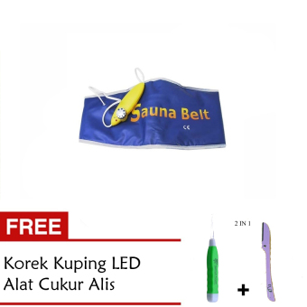 Lucky - Sauna Belt - Sabuk Pelangsing + Gratis Flashlight LED Earpick - Pembersih Kotoran Telinga & Alat Cukur Alis - 1 Pcs