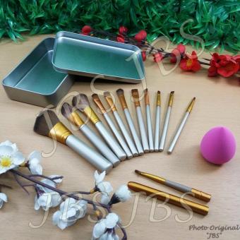 JBS Profesional Kuas 12 kemasan Kaleng N5 Brush Set - 12 Pcs - Spon Beauty Blender