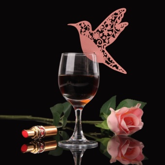 50pcs Creative Bird Paper Wine Glass Place Card Wedding Party Decor 50pcs Creative Bird Paper Wine Glass Place Card Wedding Party Decor