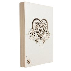 50pcs Heart Cut Table Lace Place Cards Name Number Wedding Party Decoration (Intl)