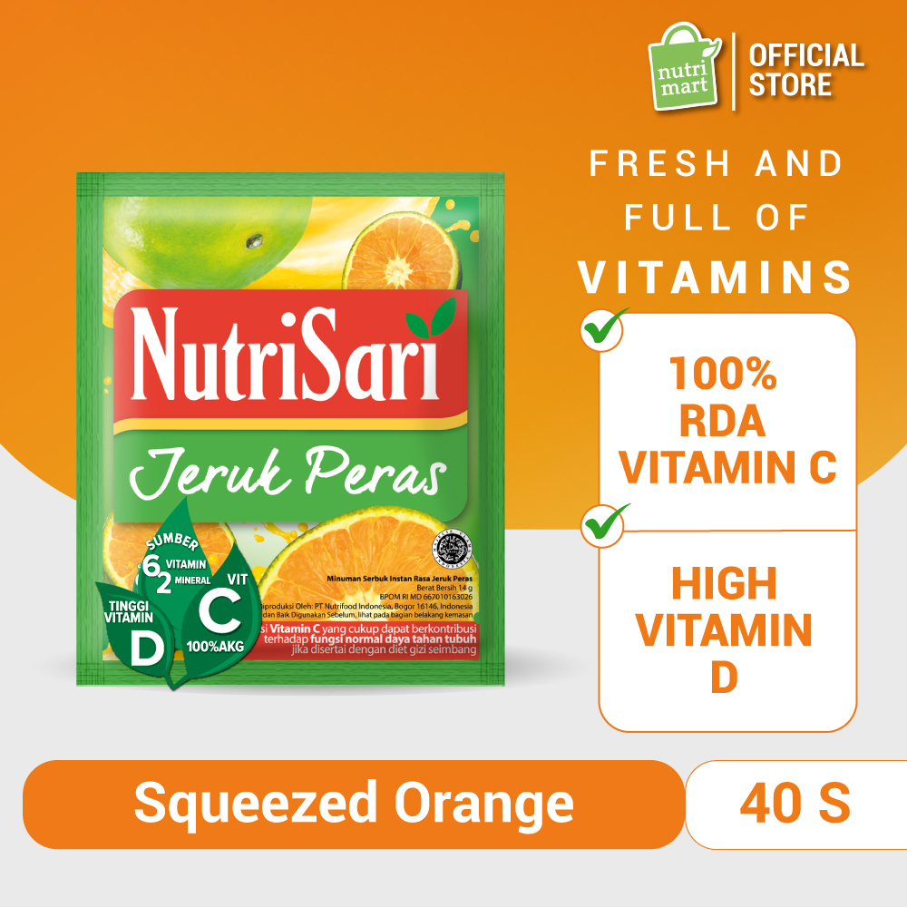 NutriSari Jeruk Peras 40 Sachet Minuman Buah Vitamin C