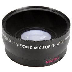 58mm 0.45X Super Wide Angle Macro Lens for Canon EOS 500D Rebel T1i T2i (Black) - Intl