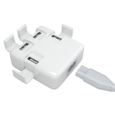 5V 4A US Plug 4 Ports Rapid Wall Charger / USB Charger Adapter with Holder for iPhone 6 and 6 Plus, Samsung Galaxy S6 / S6 edge and Other Mobile Phones and Tablet PC(White) (Intl)