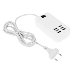 6-Ports 30W 5V 6A High Compatibility USB Desktop Charger with Power Button for iPhone 6 and 6 Plus, iPhone 6s and 6s Plus, iPad Air 2 and Air, iPad mini 3, Samsung, Sony, EU Plug (Intl)