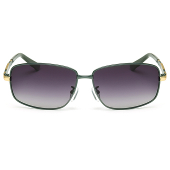 Fashion Metal Frame Polaroid Sunglasses Men Polarized Sports Outdoor Driving Sun Glasses Male H4255-02 (Gradual Grey)