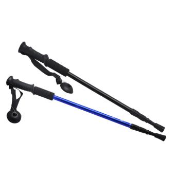 Anti-Shock Adjustable Retract Hiking Walking Stick Pole Trekking Crutch - intl