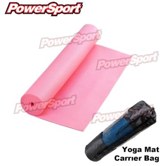 Power Sport Anti-Slip Tech 5.9mm Yoga Mat extra Carrying Bag - Pink Muda