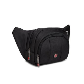 New Gear Running Belt Waist Pouch Hip Fanny Travel Pack Zip Sports Bag (Black) - intl