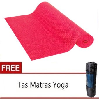 Matras Yoga Pilates - Merah + Gratis Tas Matras 6mm