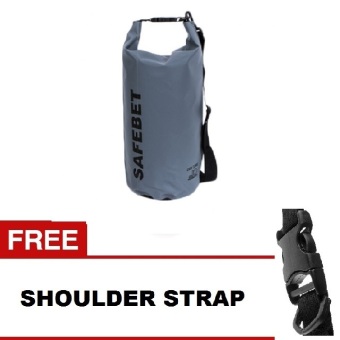 Safebet Waterproof Dry Bag 10 L - Abu-abu + Gratis Shoulder Strap