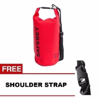Safebet Waterproof Dry Bag 5 L - Merah + Gratis Shoulder Strap