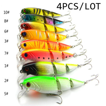New 4pcs/lot 10.5cm/4.13inch 14g Proberos Fishing Lure Swimbait Baits #6 Hook Tackle Fishing lures Finshing bait 8 Colors Random delivery YJ082 - intl