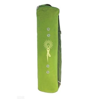 Large Yoga Mat Bag by Gecko Active - The Original SMART YOGA BAG - Better By Design. Fits Most Large Yoga Mats - 3 Storage Pockets - Easy Access Zipper - Dual Air-flow - Green