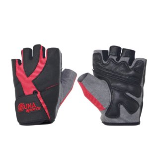 Zuna Sport Men Power Goat Skin Multifunction Gloves Half Finger Black