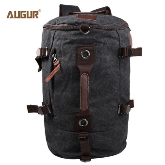 MiniCar Augur 1028 Canvas Satchel Travel Backpack Rucksack with Durable Strap(Color:Black) - intl