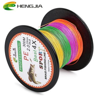 HENGJIA 300M PE 5 Colors 4 Strands Multifilament Braided Fishing Line Angling Accessory - intl