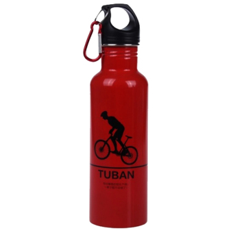 Klik Botol Minum Olahraga Aluminium 400ml Dengan Karabiner - Red