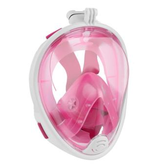 GAKTAI Swimming Snorkeling Full Face Diving Mask S/M Water Sports For GoPro (Pink) - intl