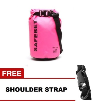 Safebet Waterproof Dry Bag 5 L - Pink + Gratis Shoulder Strap