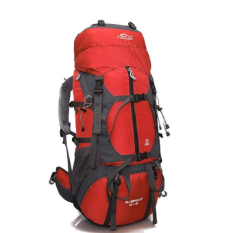 LOCAL LION 65L Professional Waterproof Rucksack Internal Frame Climbing Camping Hiking Backpack Mountaineering(Red)
