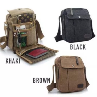 [ Promo ] Tas Pria Selempang Army Moderen Import Kanvas Militer Messenger Shoulder Bag