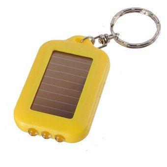 Buytra Rechargeable Flashlight Solar Mini LED Yellow