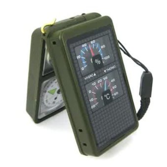 Universal Multifunction 10 in 1 Portable Compass - Army Green