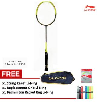 Li-Ning Badminton Racket G Force Pro 2900i GRATIS Tas Raket + Extra Grip + String Li-Ning
