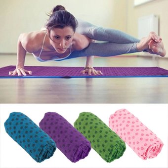 Yoga Blankets Pvc yoga supplies gym yoga towels/ Yoga Mat Towel non slip - Pink Tua