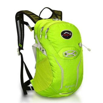 LOCAL LION 15L Polyester Backpack+1.5 L Water Bag+Rain Cover Women Men Backpack Rucksack Riding Knapsack (Light green)
