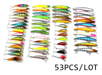 NEW 53pcs/lot 7 Models Mixed Fishing Lures Assorted Minnow Lure Crank Bait Tackle Fishing baits Fishing lure baits 53 colors YJ091 - intl