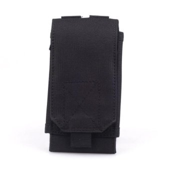 Bang Nylon Black Tactical Outdoors Military Mobile Phone Cover Bag Caseholster - intl