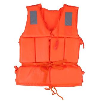 Life Vest Swimming Boating Fishing Drifting Ski Aid Lifesaving Jacket With Whistle Child (Orange) - intl