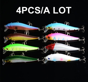 New 4pcs/lot 11.5cm/4.5inch 13g Minnow Fishing Lure Crank Lures Bait Crankbait Tackle fishing baits 8 colors Random delivery YJ067 - intl